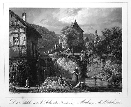 Ansicht einer Mühle bei Adolfseck, 1844