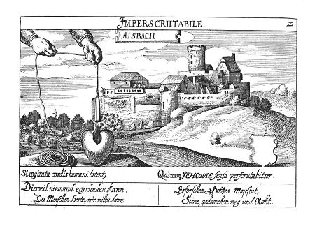 Ansicht der Burg Alsbach, 1630