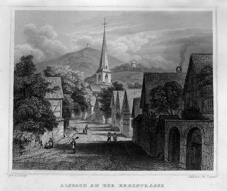Ansicht von Alsbach, 1849
