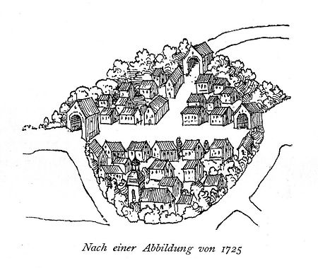 Ansicht von Altenstadt, 1725