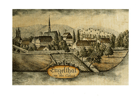 Ansicht von Kloster Engelthal von Süden, 1849