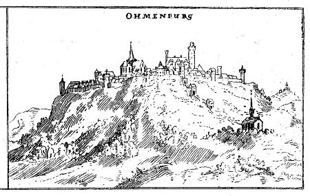 Ansicht von Amöneburg von Nordwesten, 1605