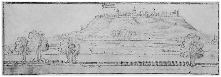 Stadtansicht Amöneburgs von Norden, 1630/32
