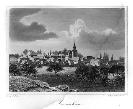 Ansicht von Assenheim, 1849