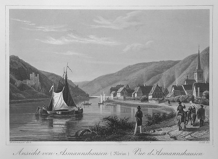 Ansicht von Assmannshausen, 1844