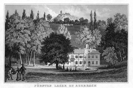 Ansicht des Fürstenlagers zu Auerbach, 1849