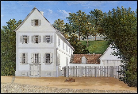 Ansicht des Jagdhauses beim Fürstenlager zu Auerbach, 1853