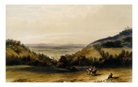 Blick von der Höhe des Fürstenlagers auf Auerbach, um 1865