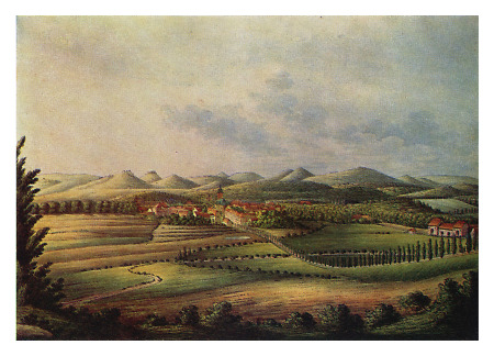 Westansicht von Bad Arolsen, um 1830