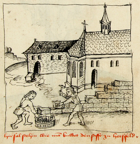 Der Bau des Stifts zu Hersfeld, um 1500