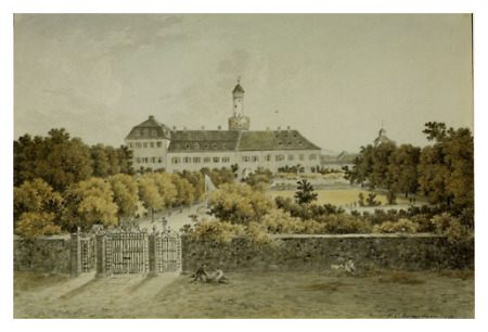 Blick von der Dorotheenstraße auf das Schloss, 1819