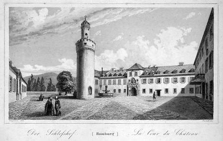 Blick in den Schlosshof, um 1850