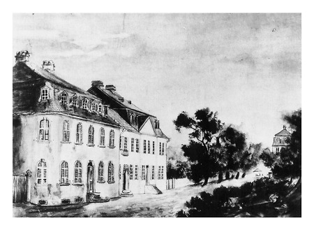 Ansicht der Anhalt'schen Häuser (Louisenstraße 56 und 58), vor 1860
