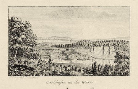 Ansicht von Bad Karlshafen, nach 1815
