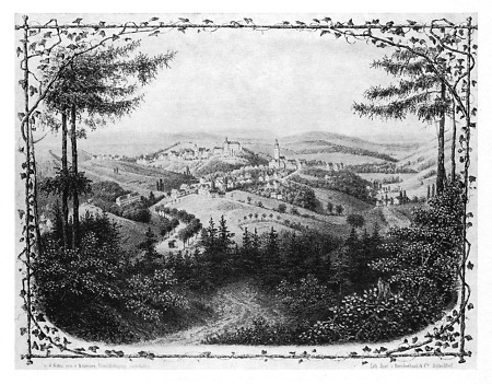 Südwestansicht von Alt- und Niederwildungen, 1880