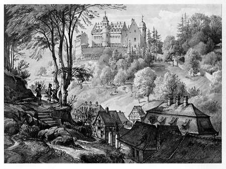 Schloss Schönberg bei Bensheim, 1851