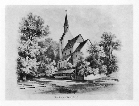 Ansicht der Kirche zu Berndorf, 1862