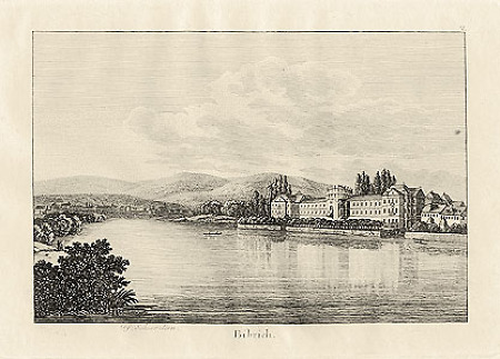 Ansicht von Schloss Biebrich, um 1835