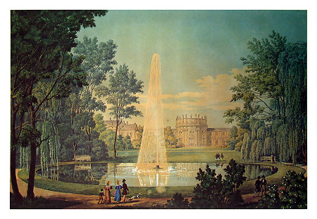 Blick in den Schlosspark Biebrich, 1835-1840