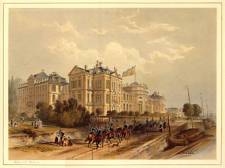 Ansicht des Biebricher Schlosses, um 1845