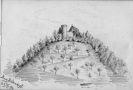 Ansicht der Burg Biedenkopf, 1894