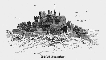 Ansicht von Schloss Braunfels, um 1865