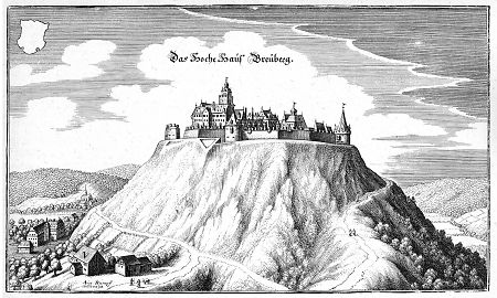 Ansicht der Burg Breuberg, 1656