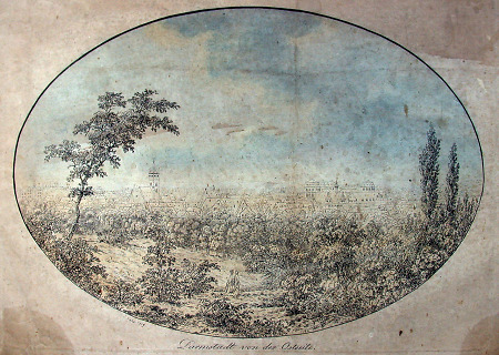 Ostansicht von Darmstadt, 1819