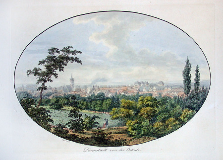 Ansicht Darmstadts von der Ostseite, 1819