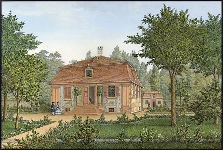 Ansicht der Gärtnerwohnung im Großherzoglichen Bosquet, 1846
