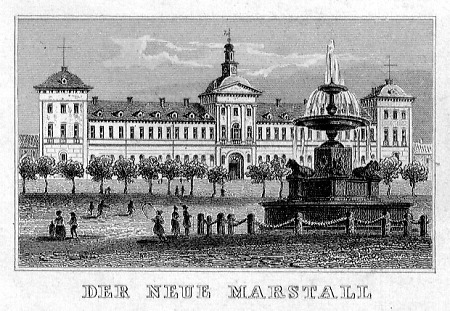Ansicht des neuen Marstalles, 1849