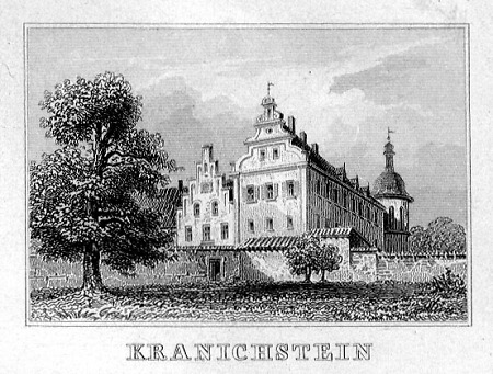 Ansicht des Jagdschlosses Kranichstein, 1849
