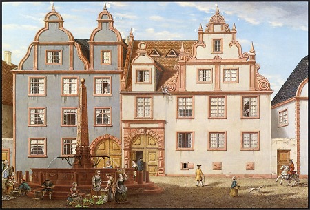 Ansicht des Kametzky'schen Hauses am Marktplatz, 1858