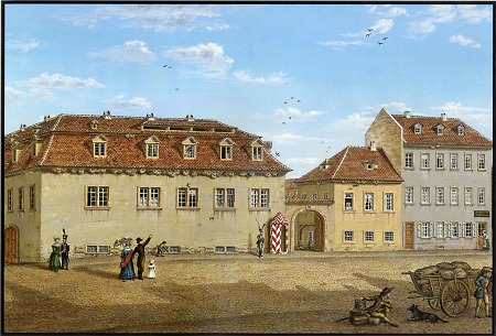 Ansicht der altten Infanterie-Kaserne, 1860