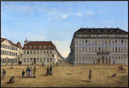 Blick auf das Palais des Großprinzen Ludwig II. von Hessen, 1871
