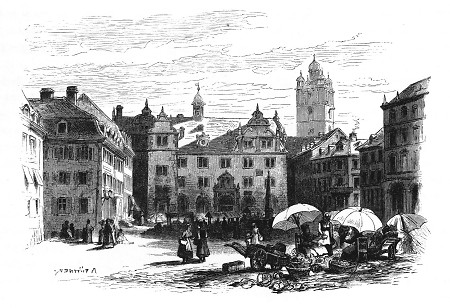 Ansicht des Marktplatzes, 1875