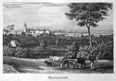 Ansicht Darmstadts, 2. Hälfte 19. Jahrhundert