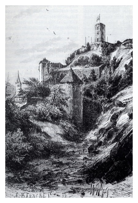 Der Wilhelmsturm im Bau, 1873