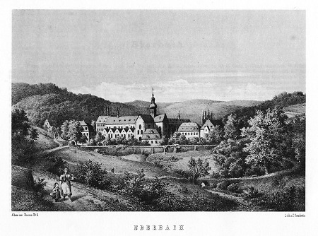 Ansicht des Klosters Eberbach, 1864