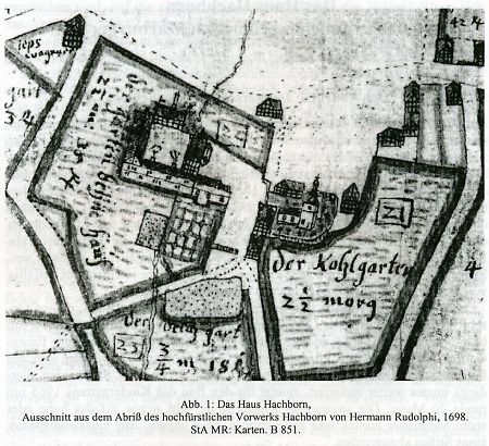 Plan des Hauses Hachborn, 1698