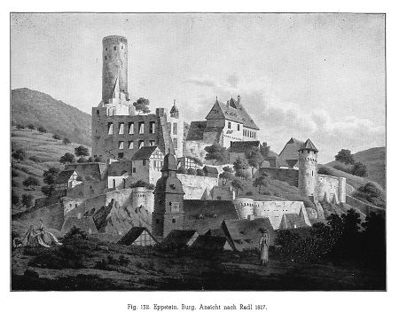 Ansicht der Burg Eppstein, 1817