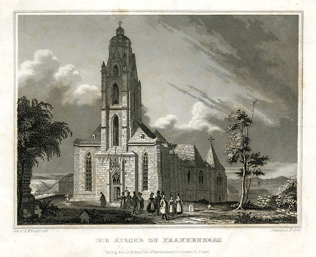 Ansicht der Liebfrauenkirche zu Frankenberg, 1850