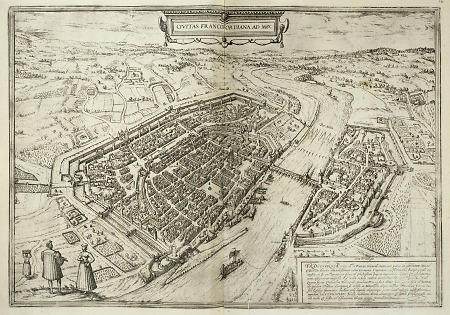 Ansicht Frankfurts aus der Vogelperspektive, 1572
