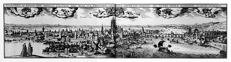 Ansicht der Stadt Frankfurt von Westen, 1617/18