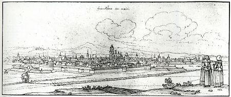 Frankfurt von Südosten, 1635