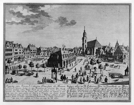 Ansicht des Platzes am Katharinentor mit Hauptwache, 1738