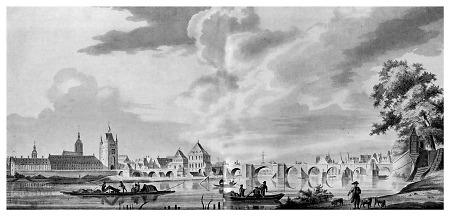 Die alte Brücke von Osten, 1753