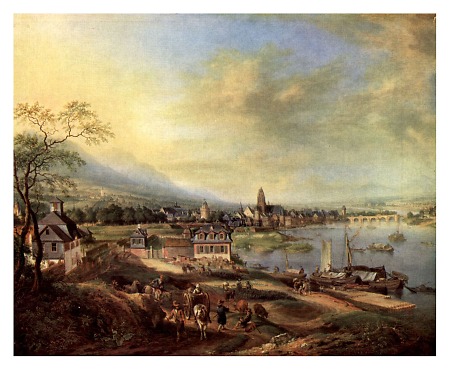Ansicht Frankfurts von Westen, um 1760