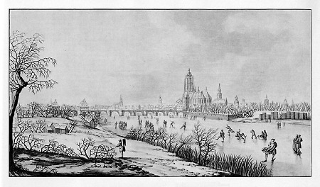 Ostansicht Frankfurts im Winter 1773, 1773