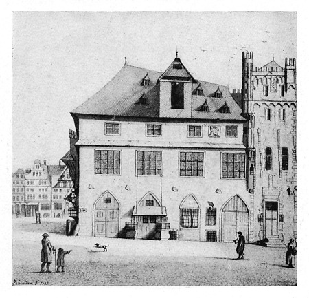Ansicht des alten Hauses zum Grimmvogel auf der Neuen Kräme, 1775